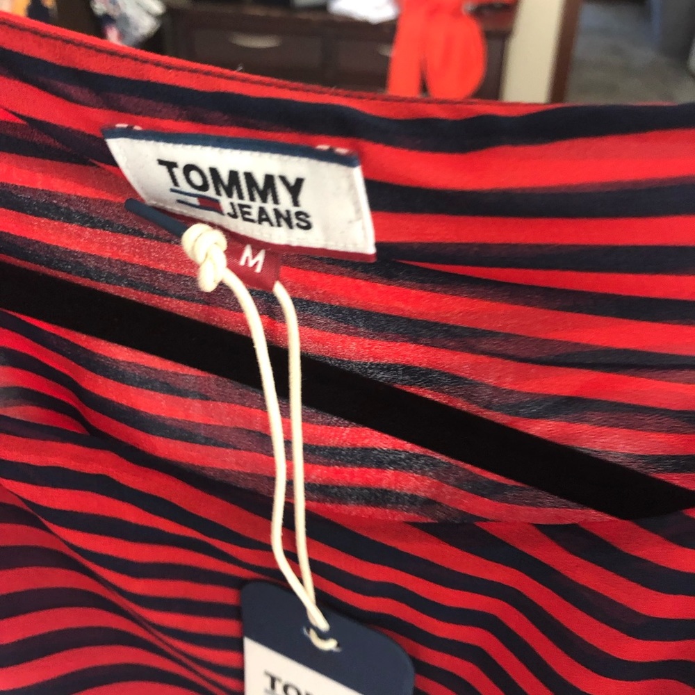Tommy Red/blue stripe dress.